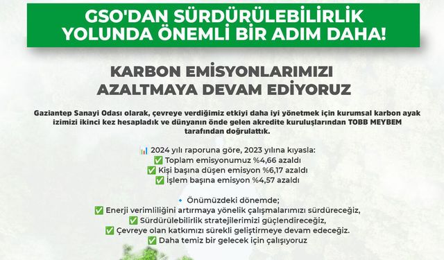 GSO’dan sürdürülebilirlikte örnek adım