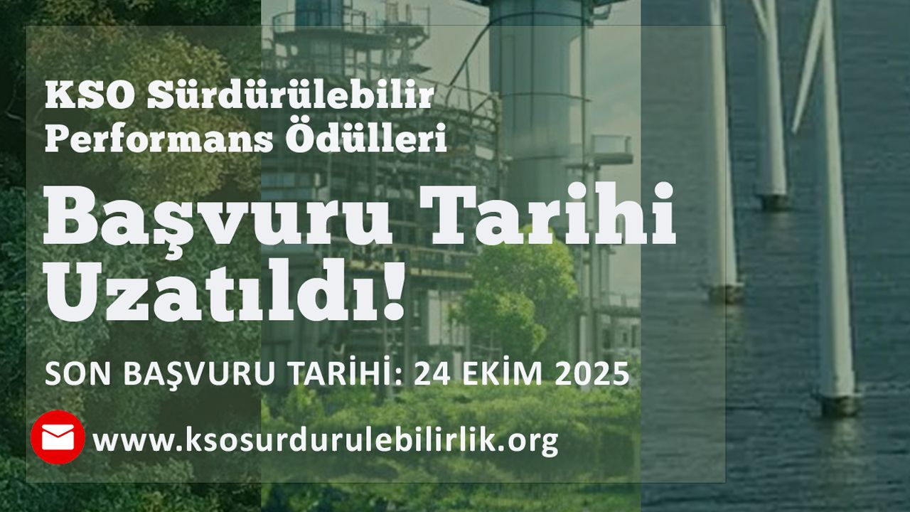 KSO Sürdürülebilir Performans Ödülleri’ne son başvuru: 24 Ekim